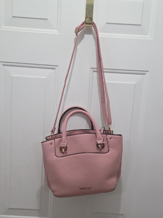 London Fog Handbags - London Fog 2 Handle Purse WITH FLAWS Detachable Strap Crossbody Bag Purse Pink